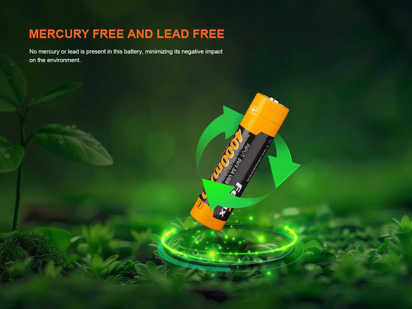 Fenix ARB-L18-4000U High-Capacity USB Rechargeable 18650 Battery - 4000mAh - Image 6