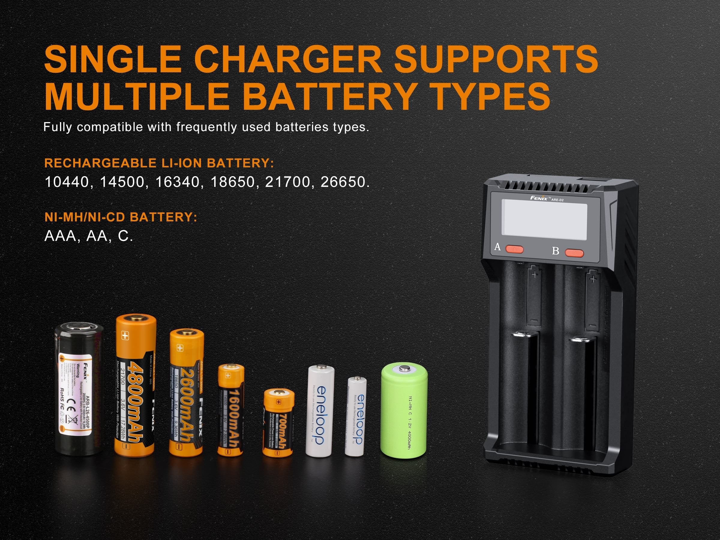 Fenix ARE-D2 Dual Channel Smart Battery Charger - Image 2