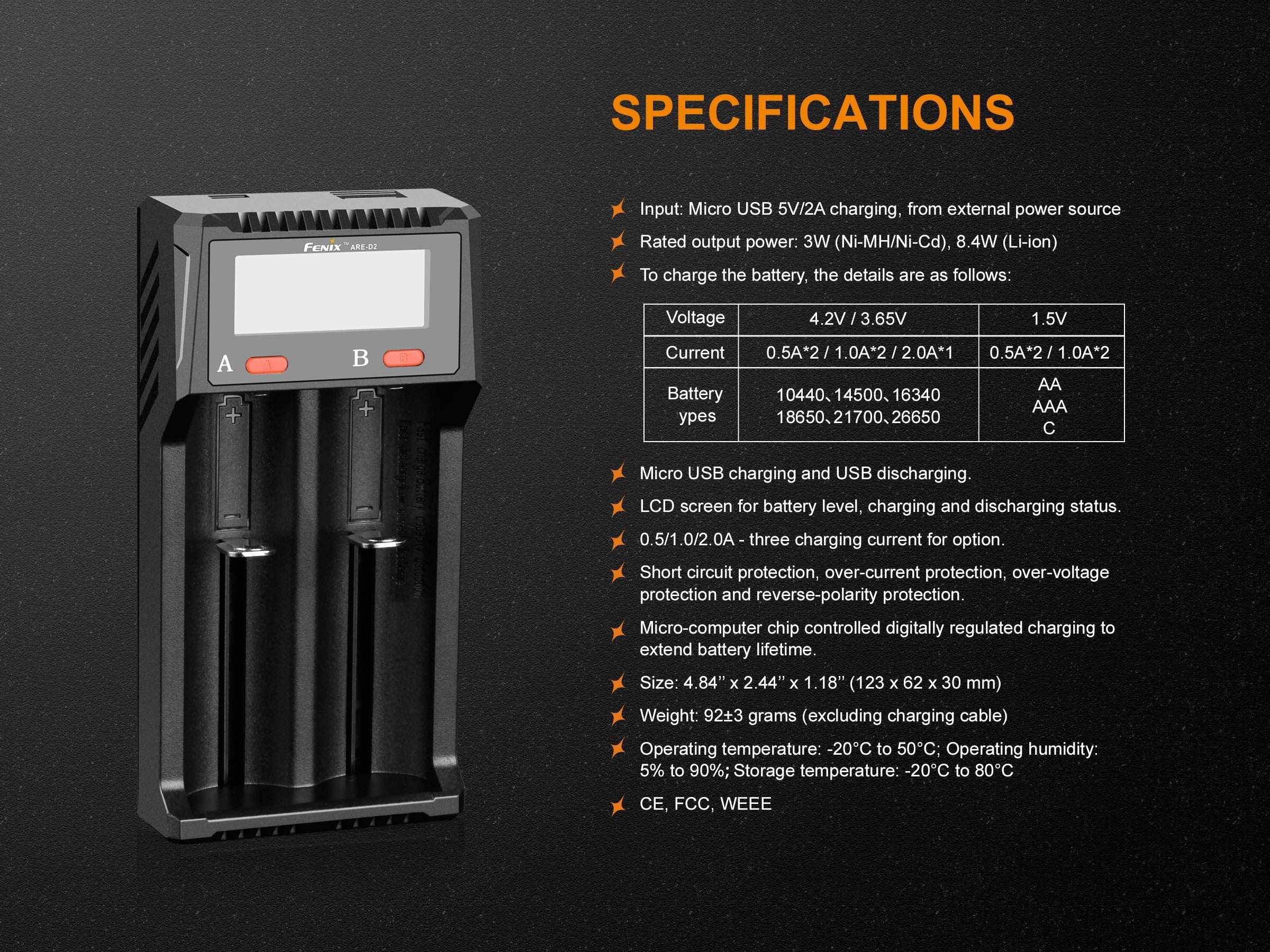 Fenix ARE-D2 Dual Channel Smart Battery Charger - Image 6