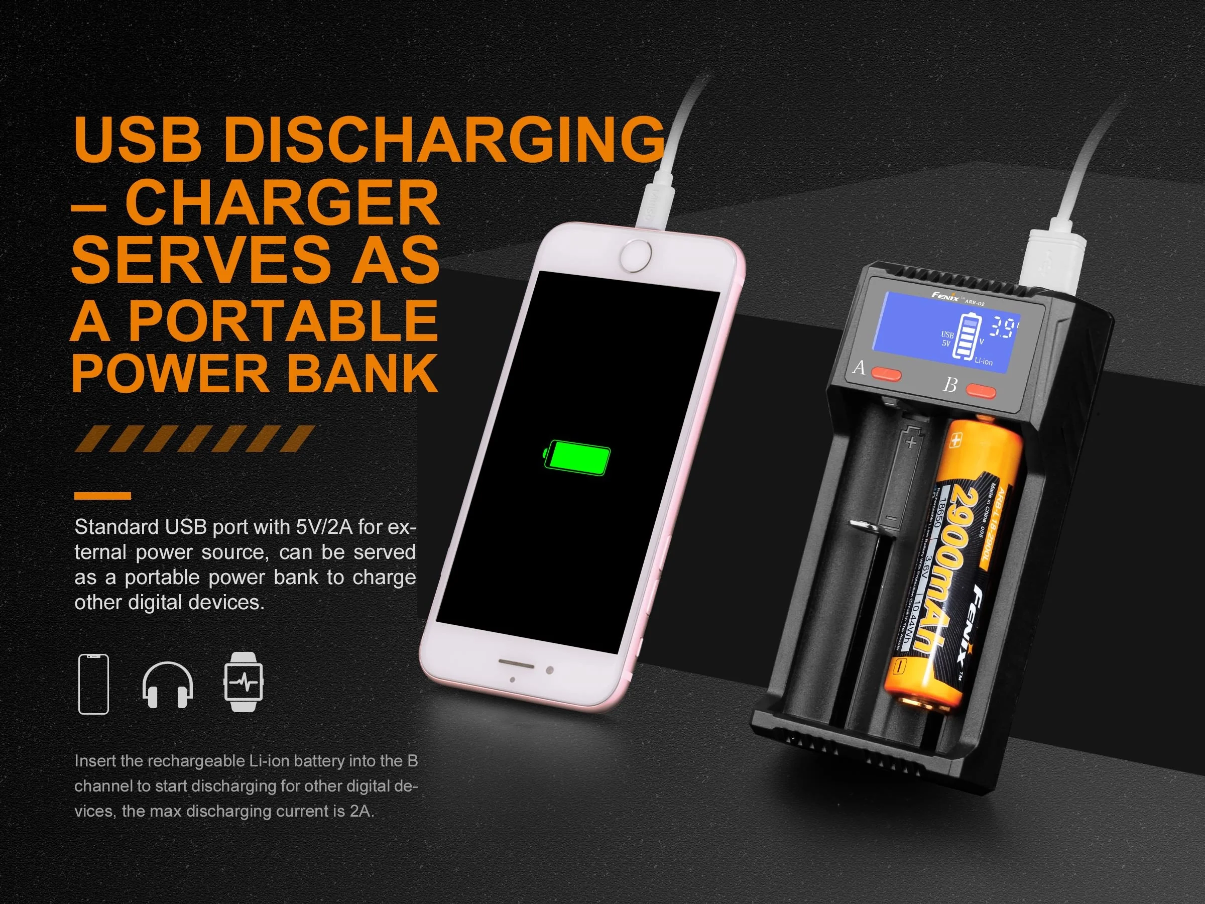 Fenix ARE-D2 Dual Channel Smart Battery Charger - Image 7