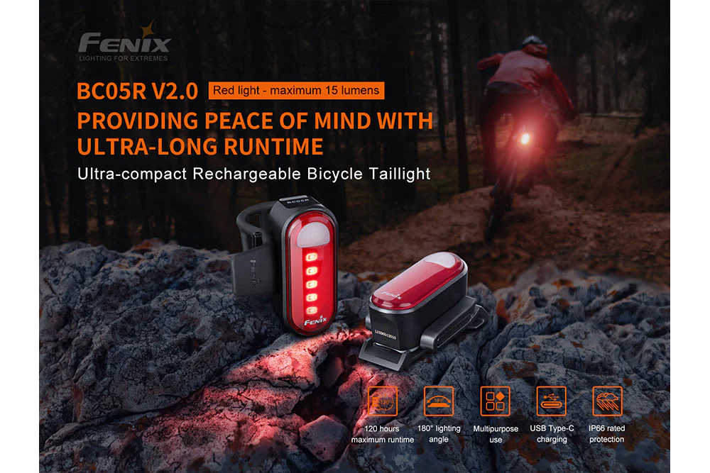 Fenix BC05R V2.0 Rechargeable Bicycle Tail Light - Image 16