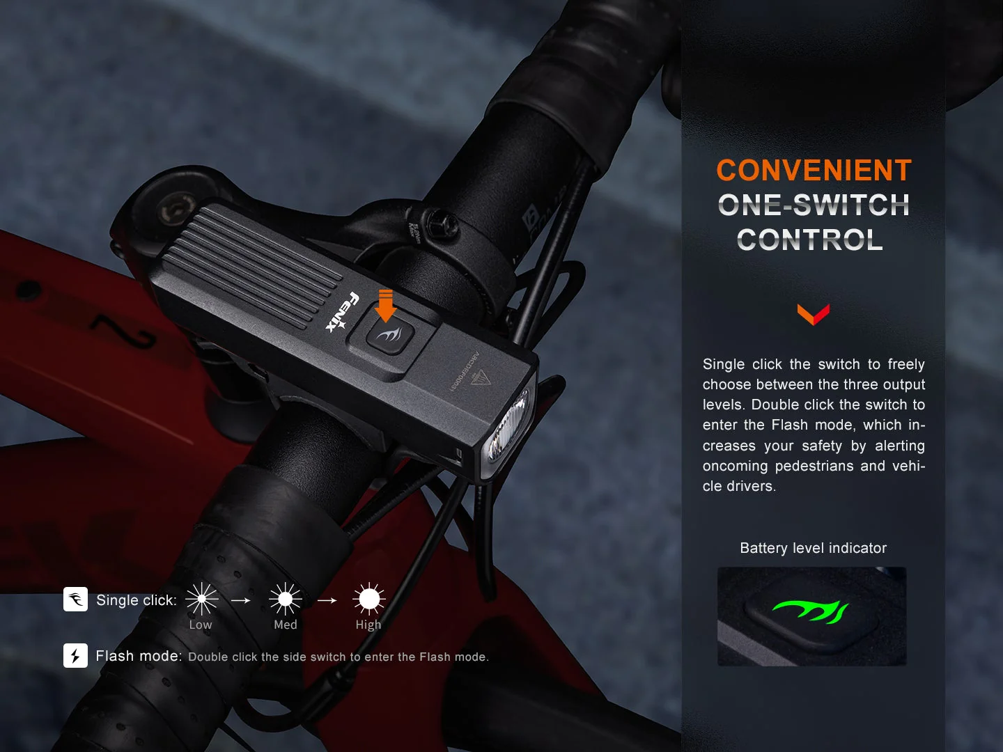 Fenix BC15R Lightweight Rechargeable Bicycle Light - Image 8