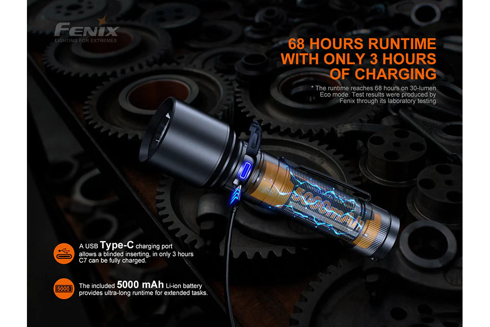 Fenix C7 High-performance Rechargeable LED Flashlight - 3000 Lumens - Image 9