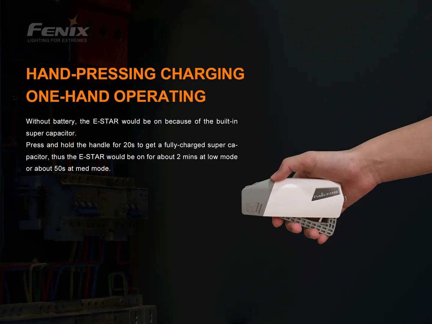 Fenix E-Star - Portable Self-powered Emergency LED Flashlight - Image 2
