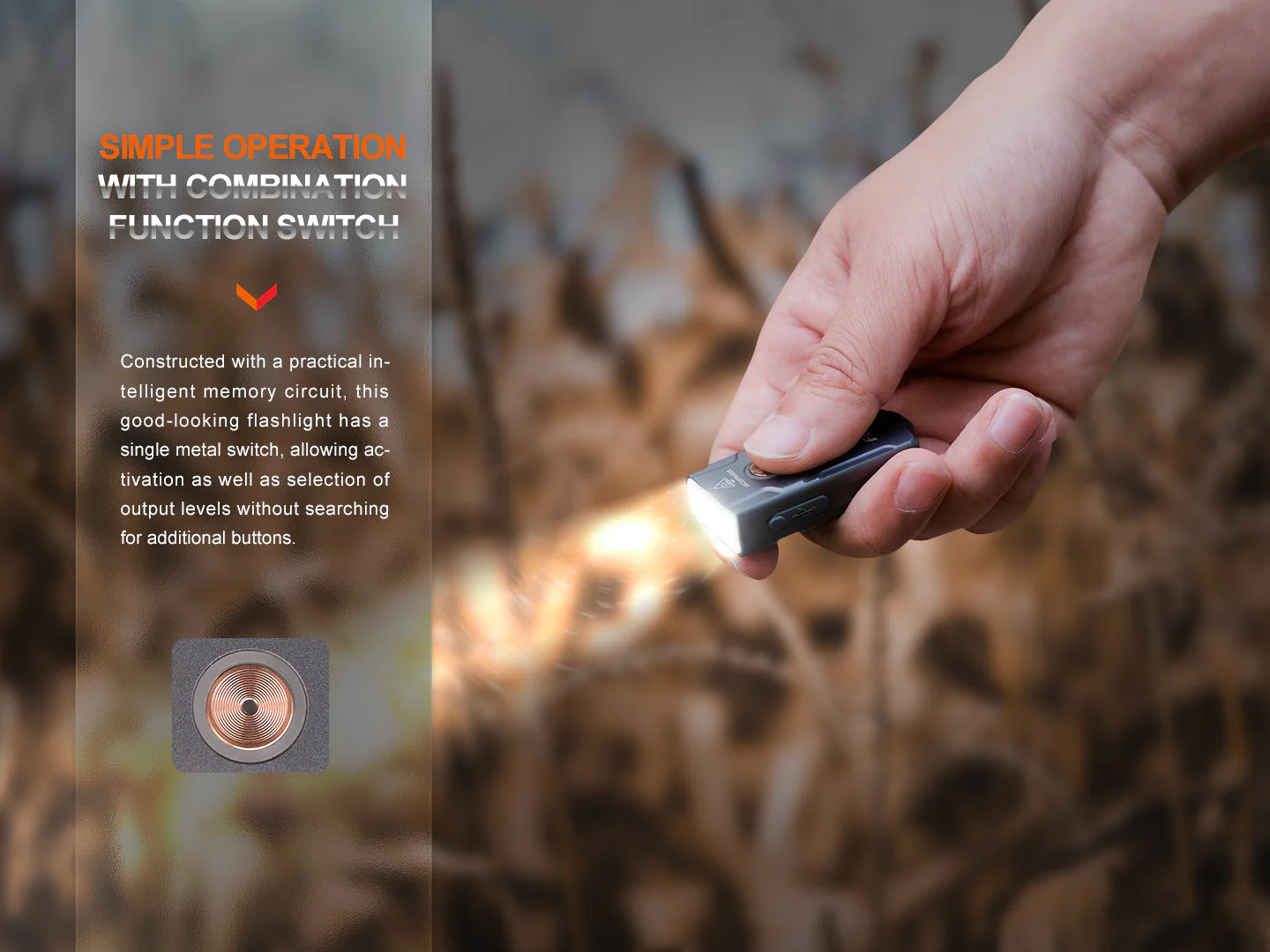 Fenix E03R V2 Keychain Flashlight - Image 2