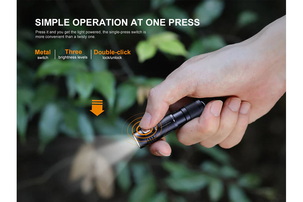 Fenix E05R Mini Keychain LED Flashlight - 400 Lumens - Image 2