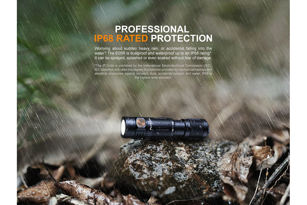 Fenix E05R Mini Keychain LED Flashlight - 400 Lumens - Image 3