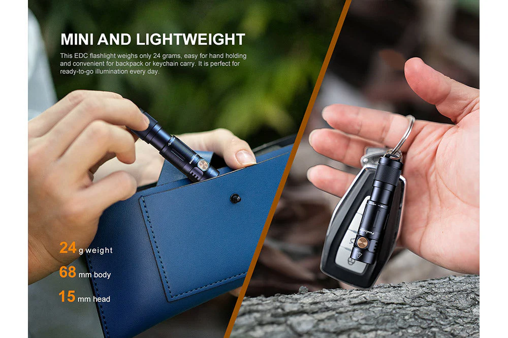 Fenix E05R Mini Keychain LED Flashlight - 400 Lumens - Image 7