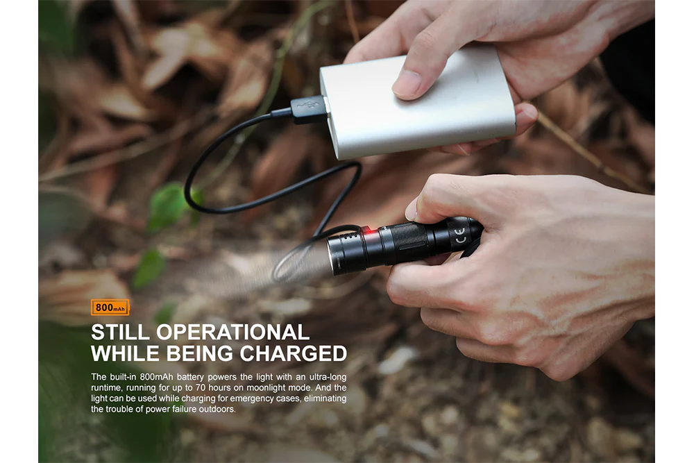 Fenix E09R Rechargeable High-Output Flashlight - 600 Lumens - Image 8