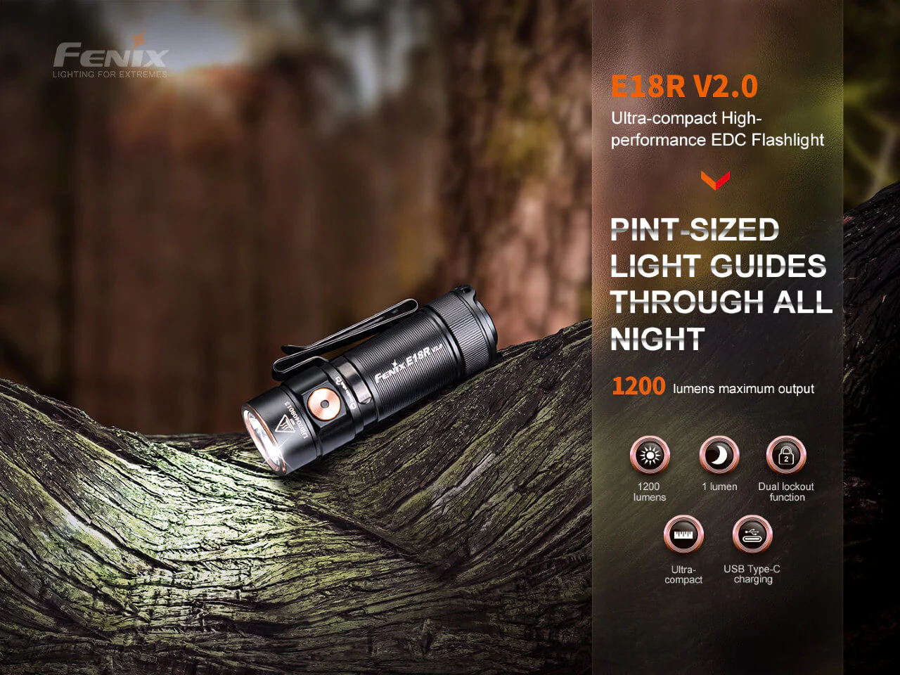 Fenix E18R V2 Rechargeable LED Flashlight - Image 3