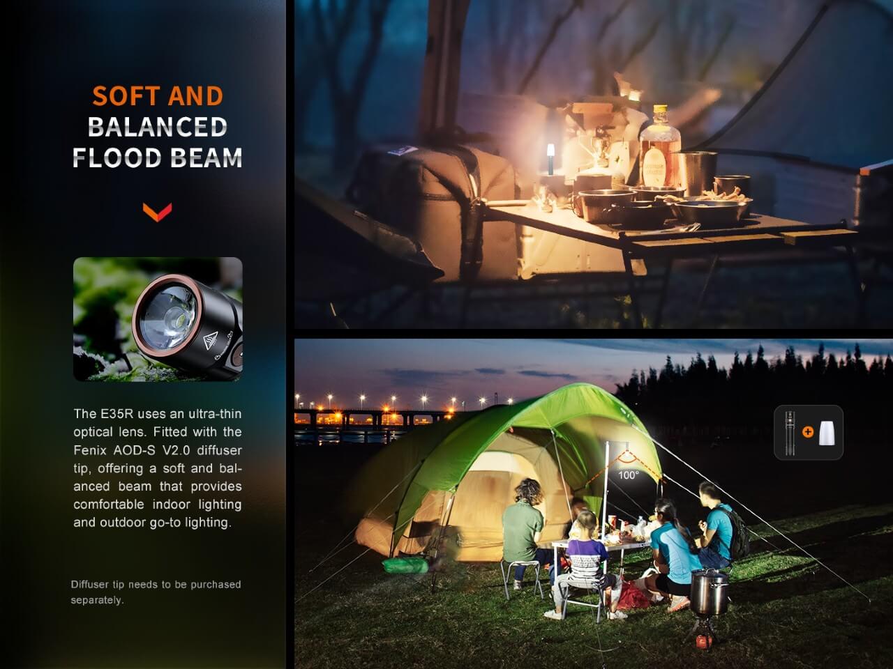 Fenix E35R High-Performance Rechargeable LED Flashlight - Image 3