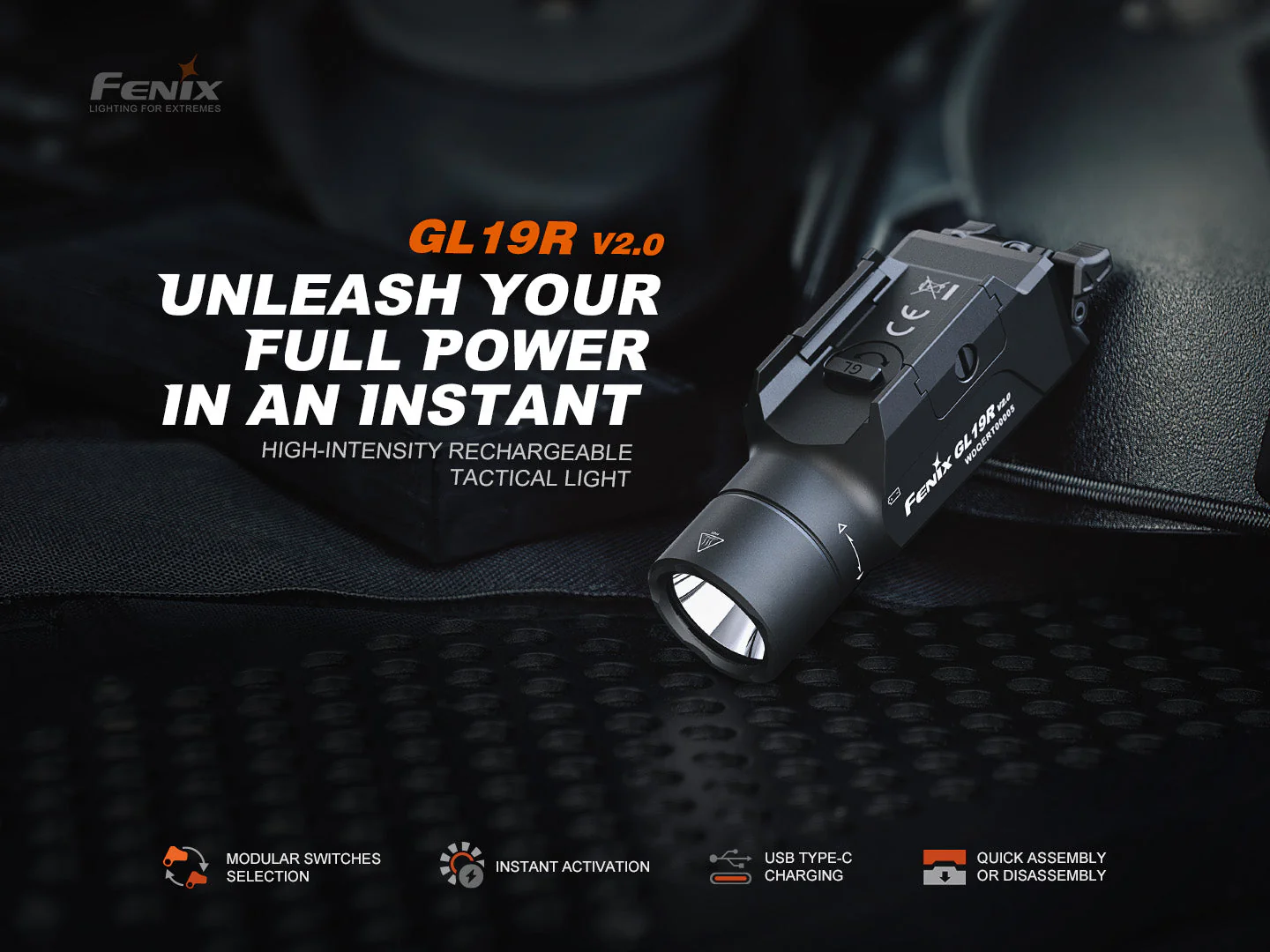 Fenix GL19R V2 Modular Switch Mounted Light - Image 3