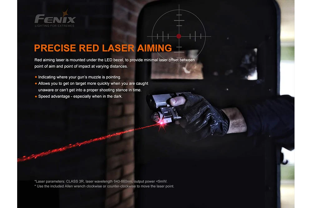 Fenix GL22 Tactical LED Light with Red Laser - Image 2