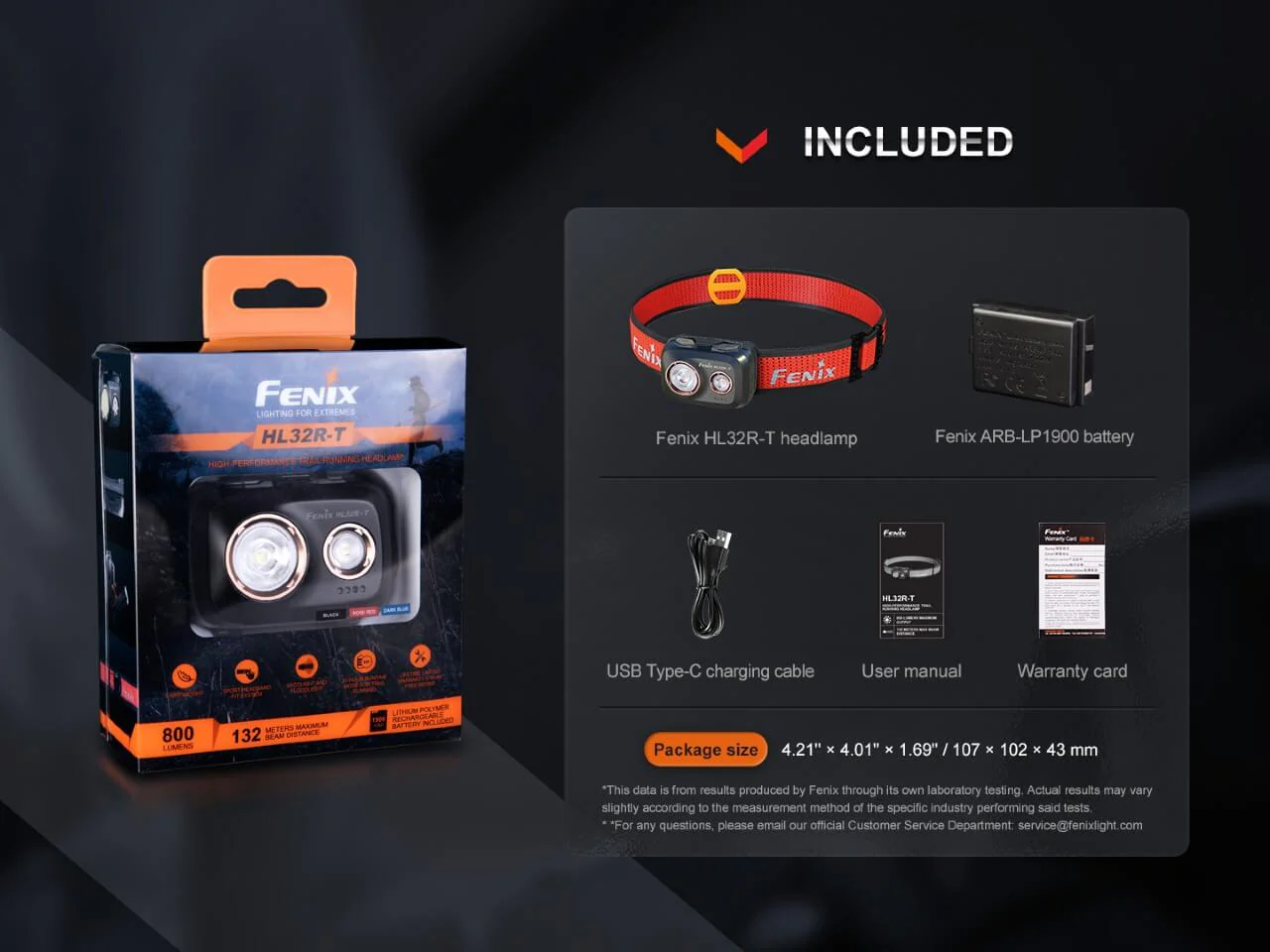 Fenix HL32R-T Trail Running LED Headlamp - 800 Lumens - Image 17