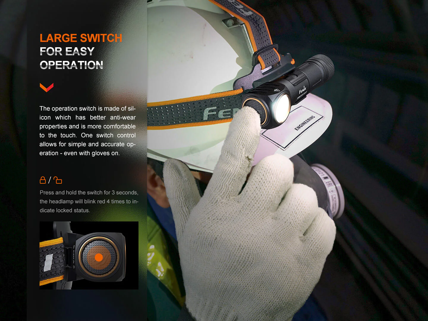 Fenix HM61R V2 Rechargeable LED Headlamp - 1600 Lumens - Image 4