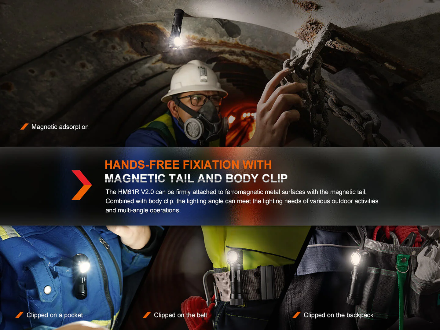 Fenix HM61R V2 Rechargeable LED Headlamp - 1600 Lumens - Image 8