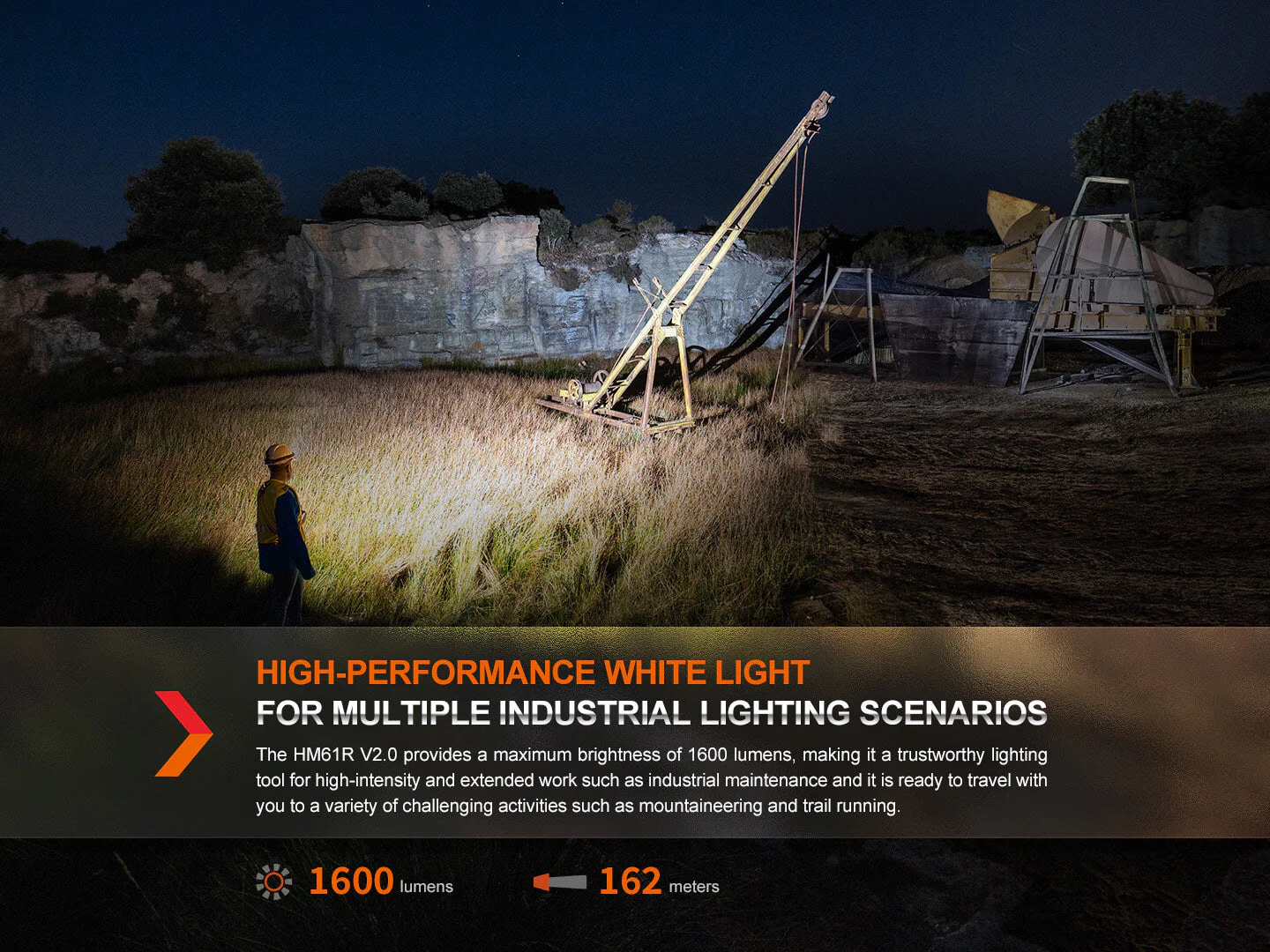 Fenix HM61R V2 Rechargeable LED Headlamp - 1600 Lumens - Image 9