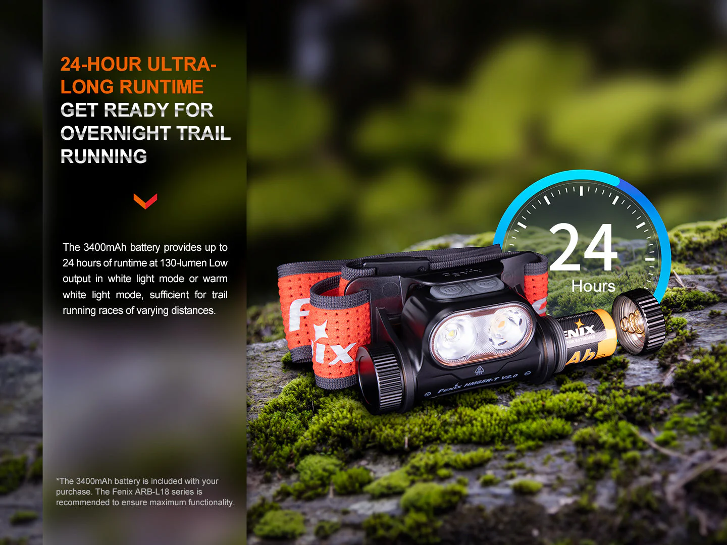 Fenix HM65R-T V2 Rechargeable Lightweight Trail Running Headlamp - Image 10