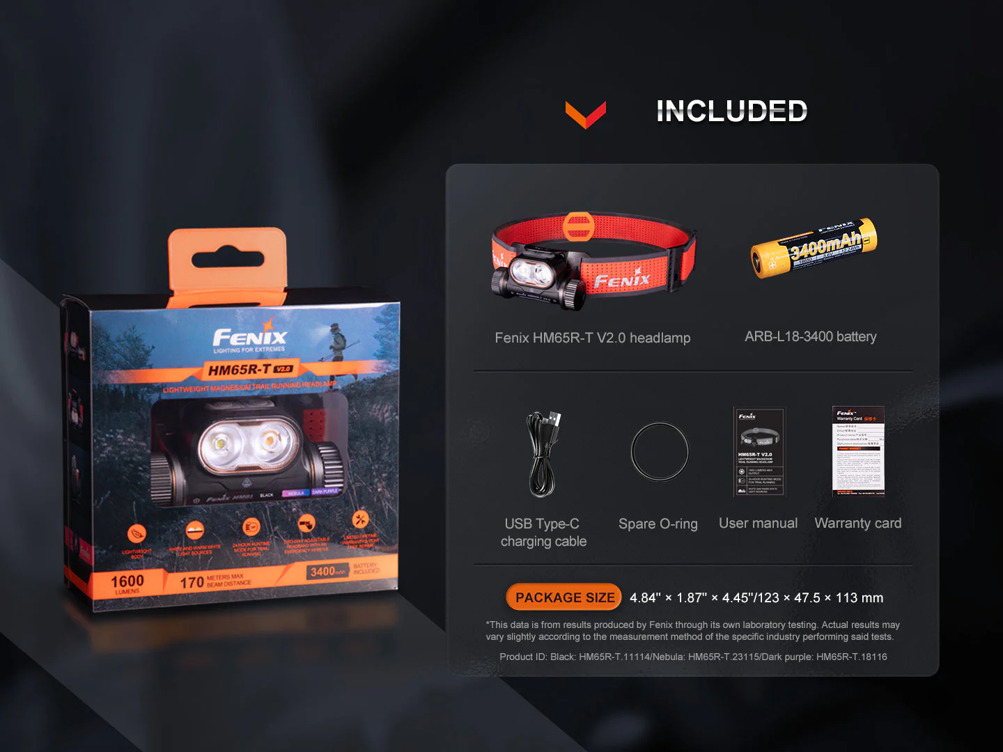 Fenix HM65R-T V2 Rechargeable Lightweight Trail Running Headlamp - Image 19