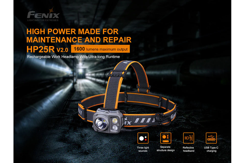Fenix HP25R V2.0 Headlamp - 1600 Lumens - Image 3