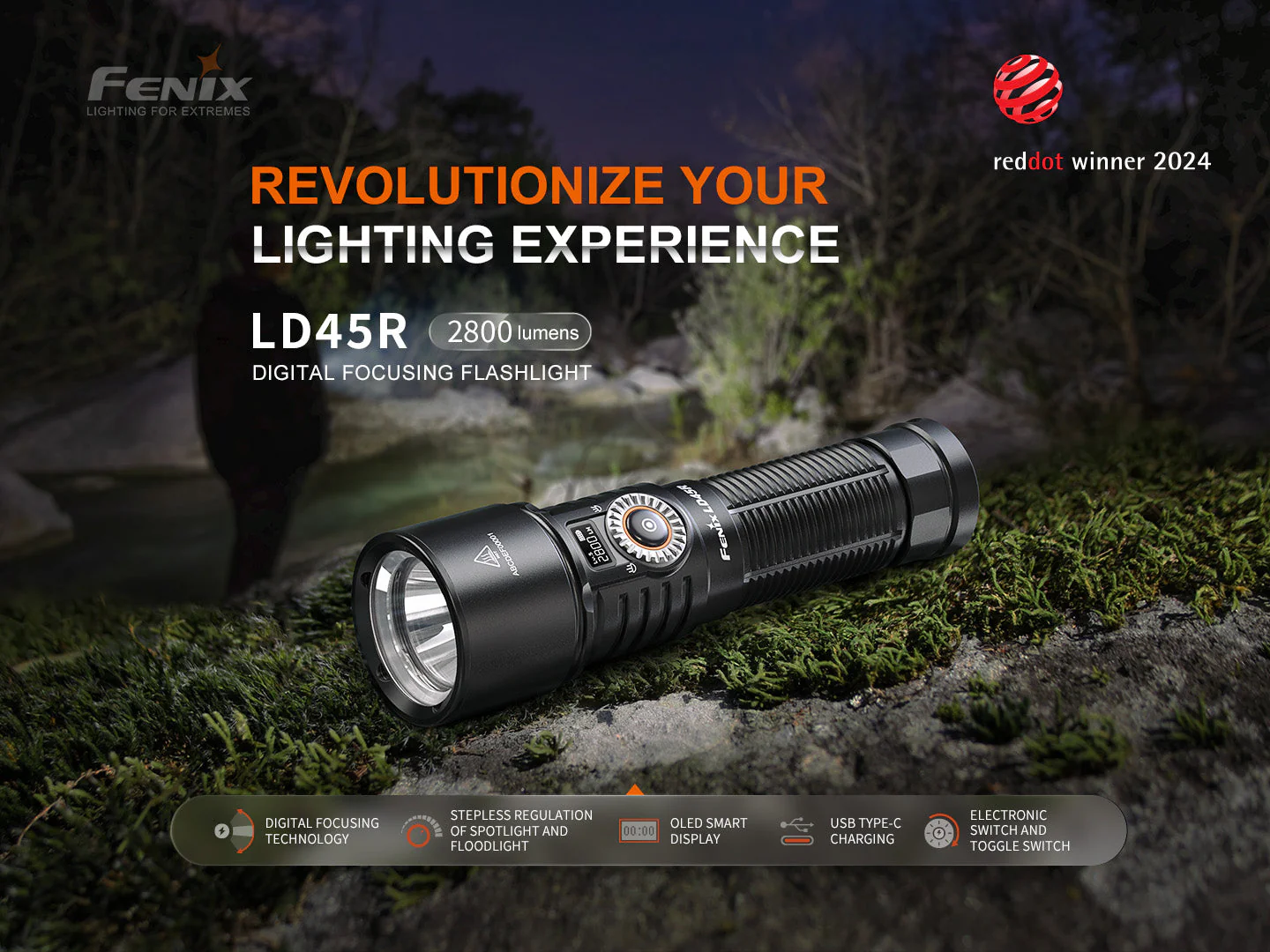 Fenix LD45R Digital Focus Rechargeable LED Flashlight - Image 15