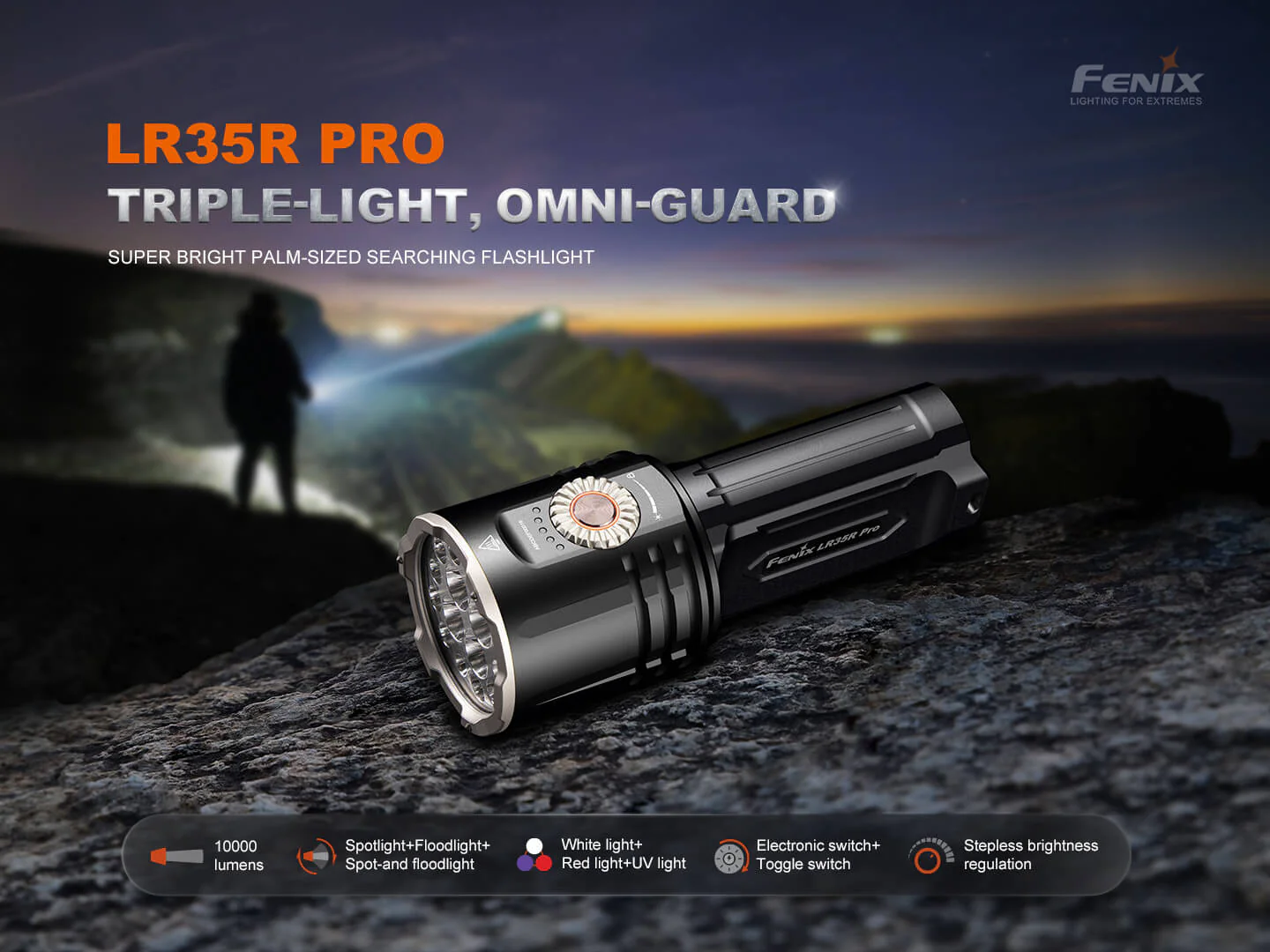 Fenix LR35R PRO Rechargeable Palm-Sized Searchlight - Image 3
