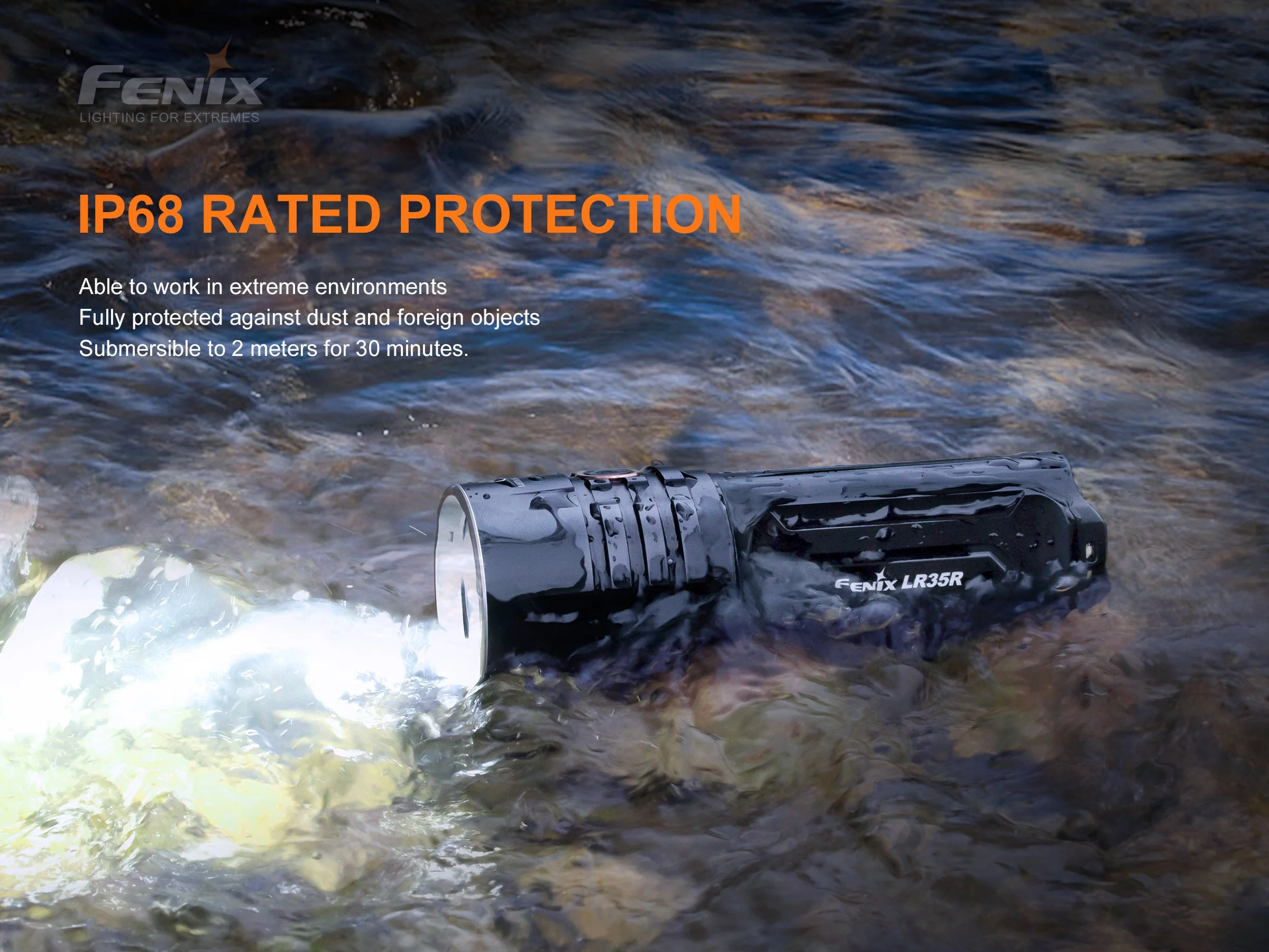 Fenix LR35R Rechargeable LED Flashlight - 10,000 Lumens - Image 10