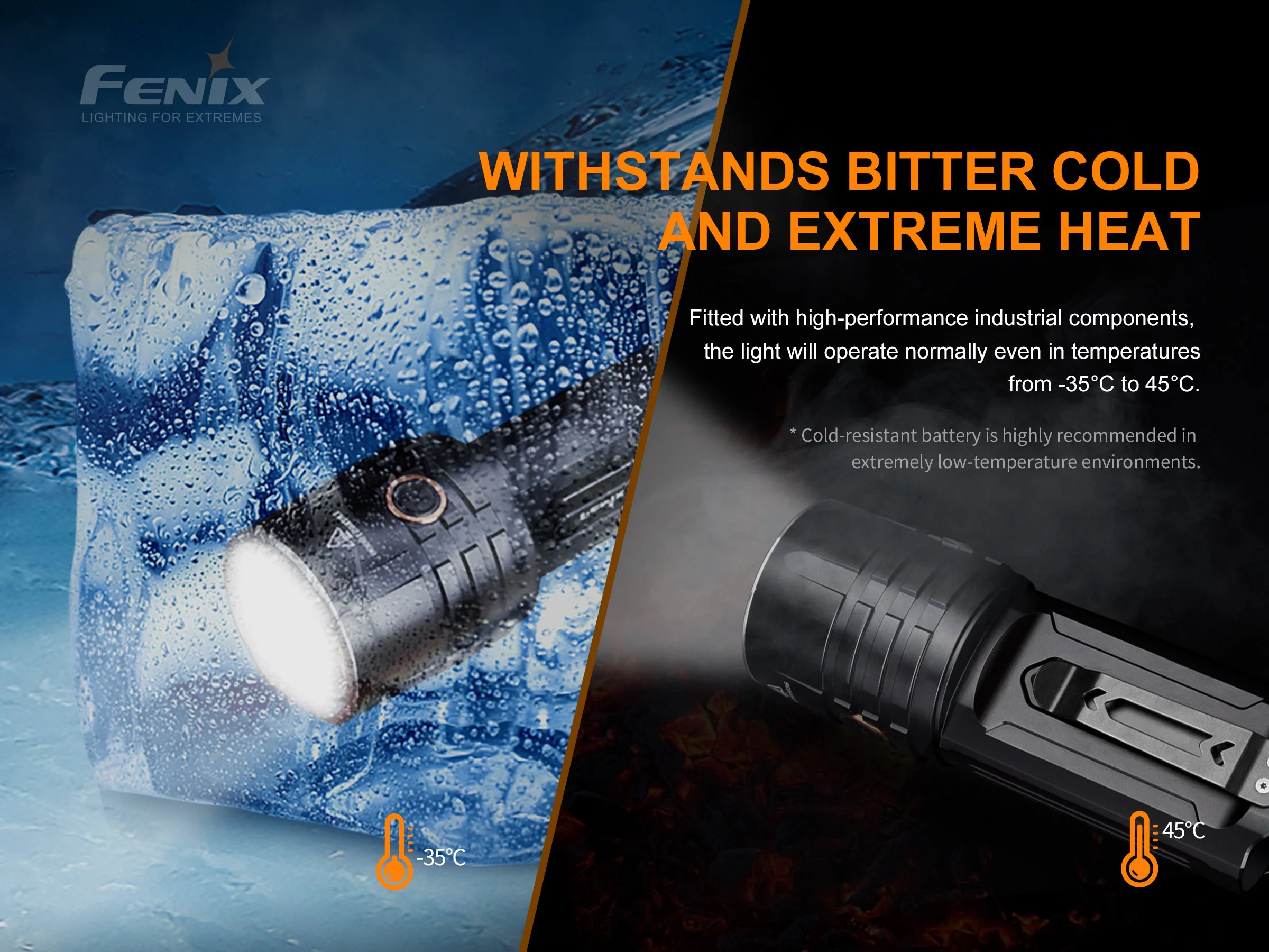 Fenix LR35R Rechargeable LED Flashlight - 10,000 Lumens - Image 12