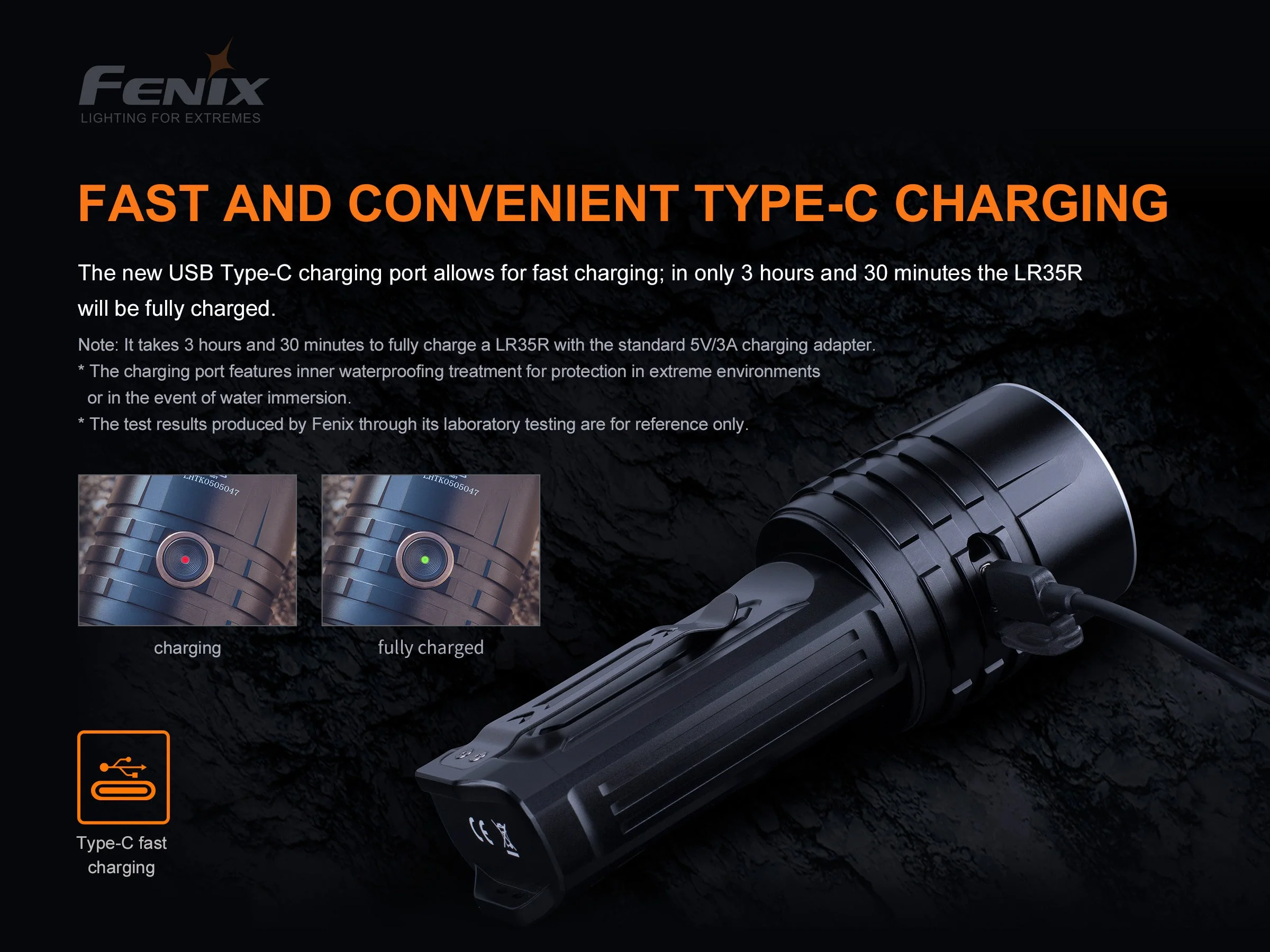 Fenix LR35R Rechargeable LED Flashlight - 10,000 Lumens - Image 7