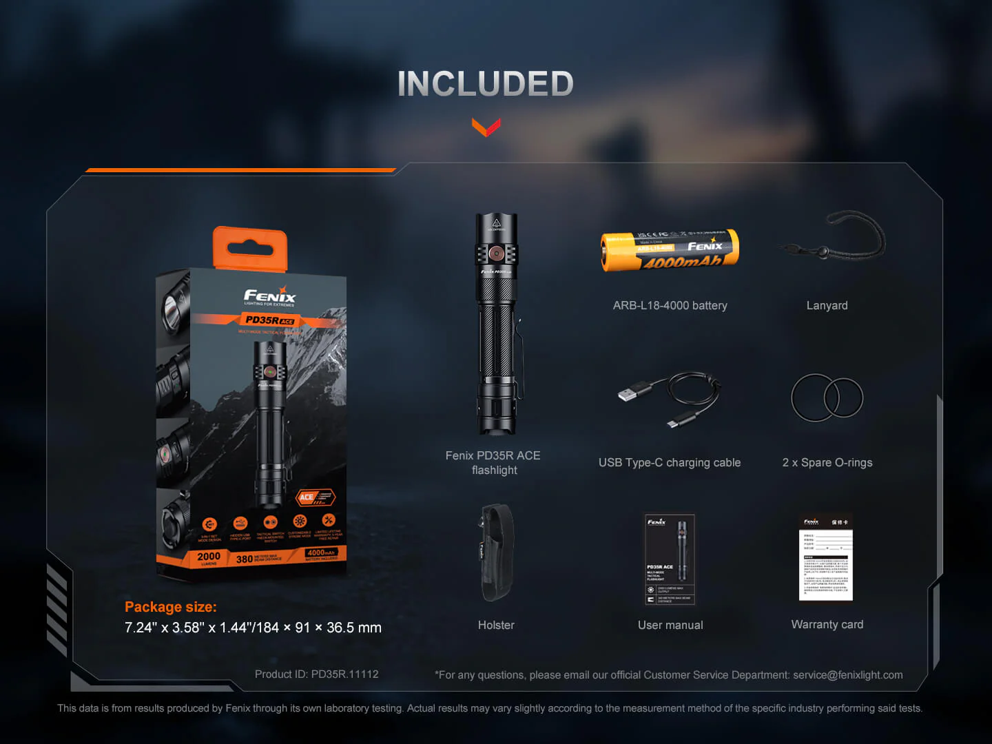 Fenix PD35R ACE Multi-mode Tactical Flashlight + FREE CL01 Mini Lantern - Image 18