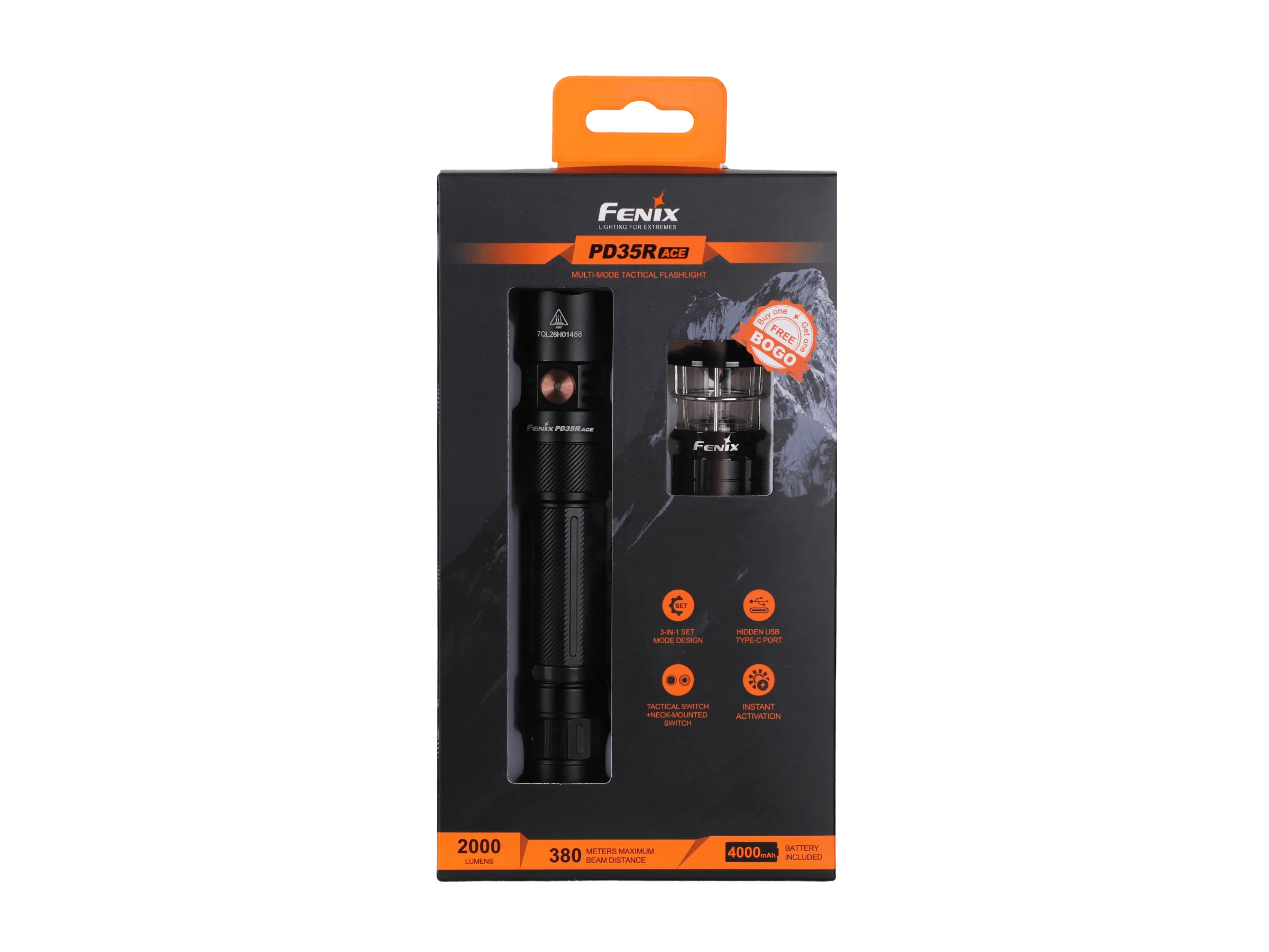 Fenix PD35R ACE Multi-mode Tactical Flashlight + FREE CL01 Mini Lantern - Image 23