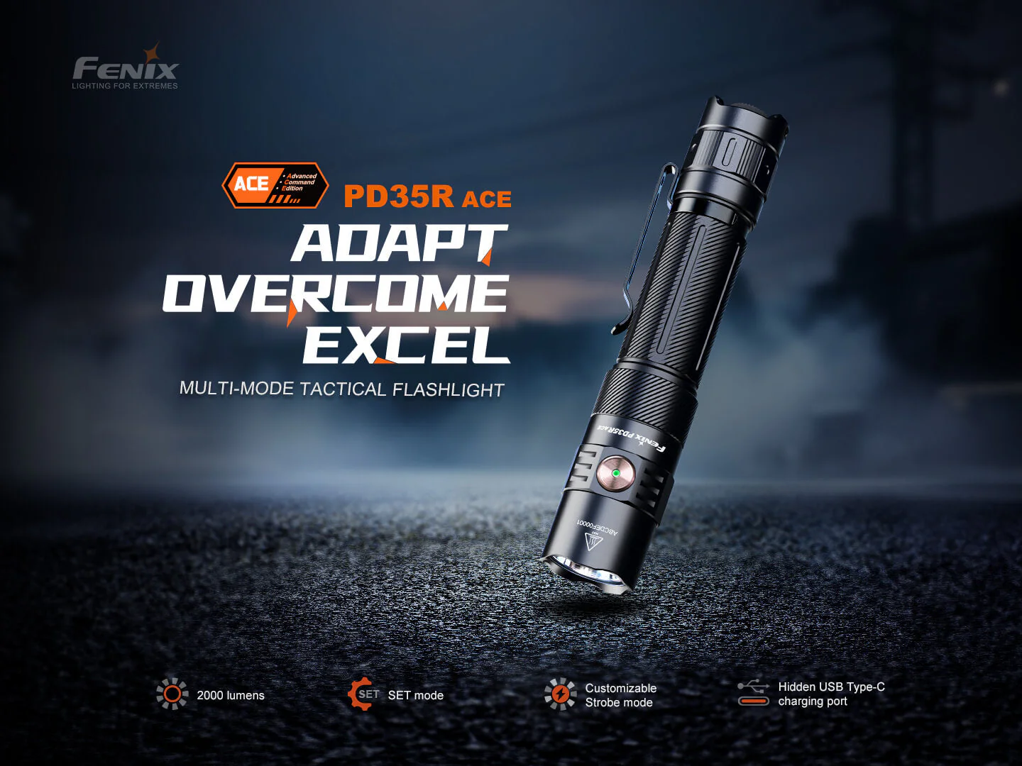 Fenix PD35R ACE Multi-mode Tactical Flashlight + FREE CL01 Mini Lantern - Image 3