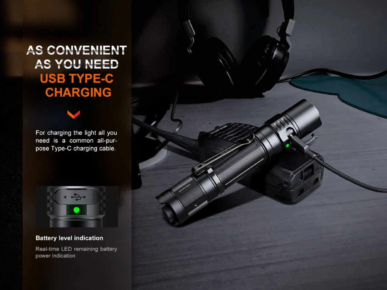Fenix PD35R Compact Rechargeable Tactical Flashlight - Image 6