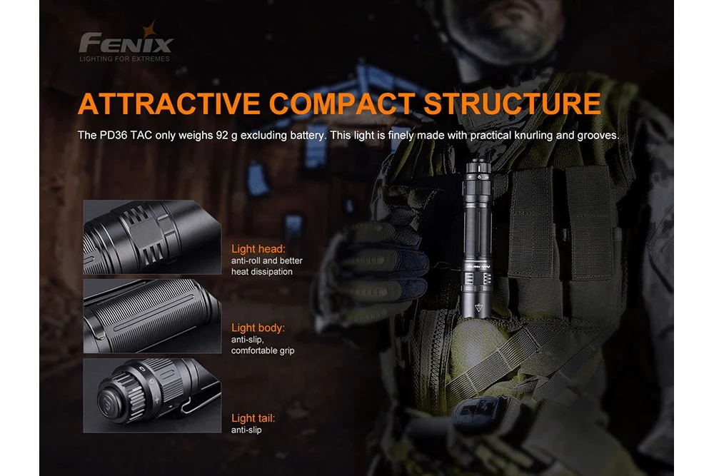 Fenix PD36 TAC Tactical Flashlight - 3000 Lumens - Image 7