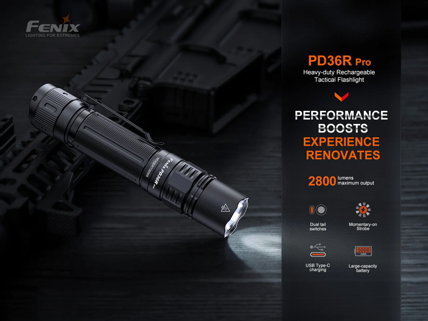 Fenix PD36R Pro 2800 Lumen Flashlight + FREE E03R V2 Keychain Light - Image 3