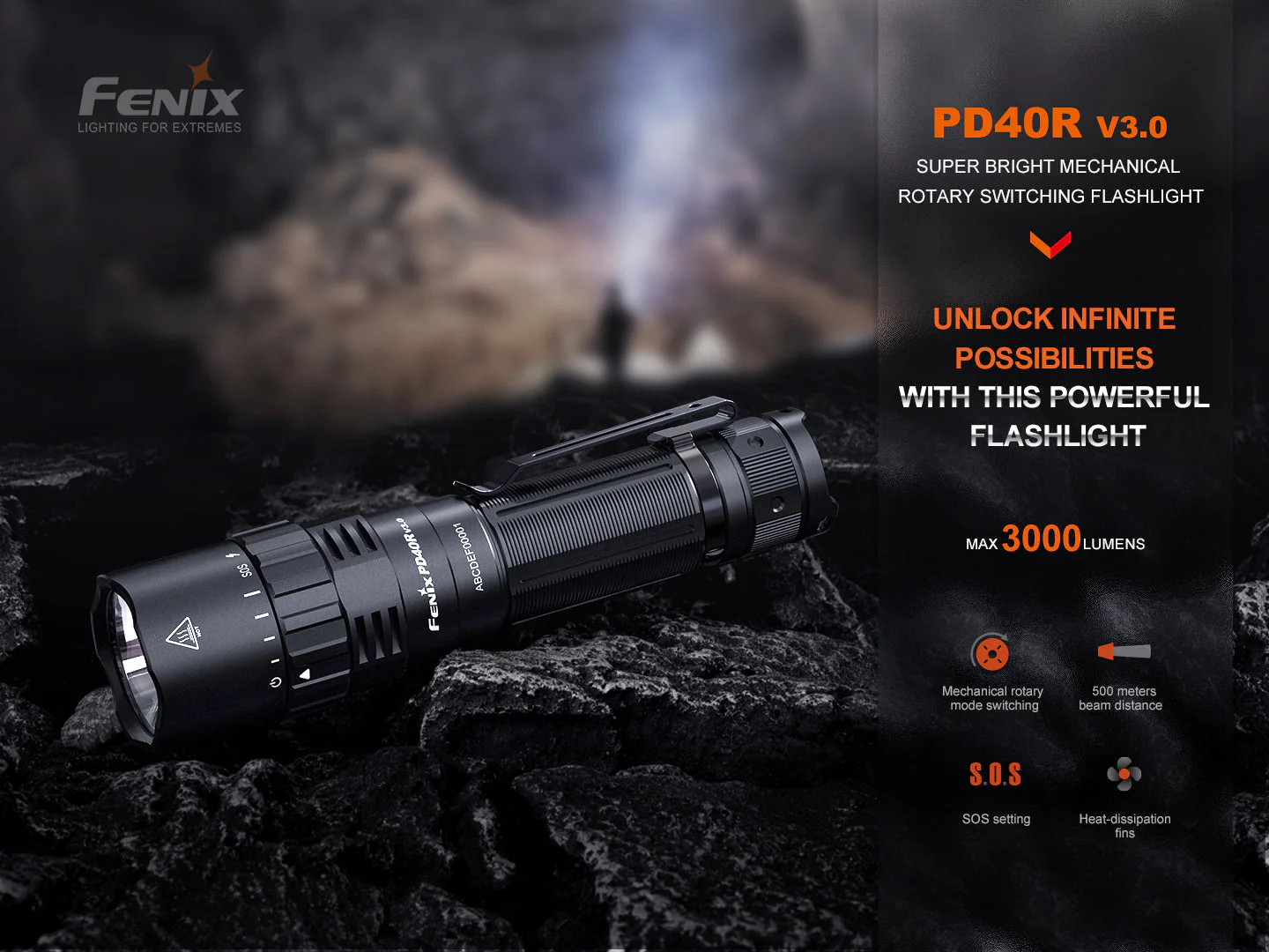 Fenix PD40R V3 Rechargeable Flashlight - Image 3