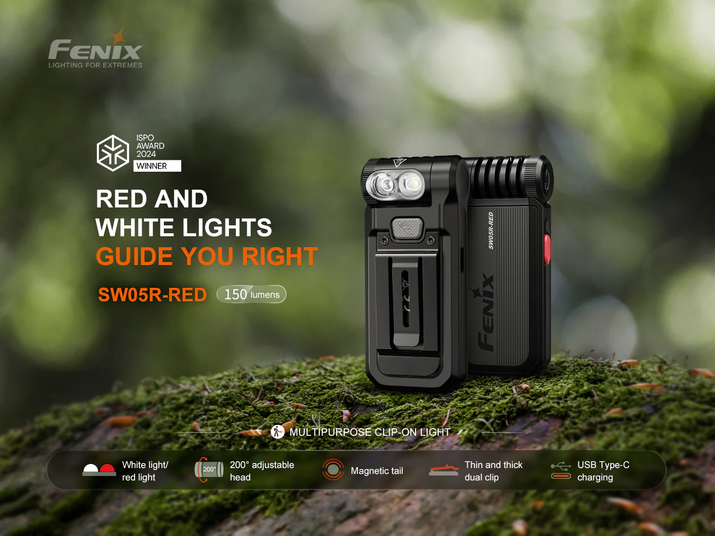 Fenix SW05R Multipurpose Clip-On Light with Red or UV Output - Image 7