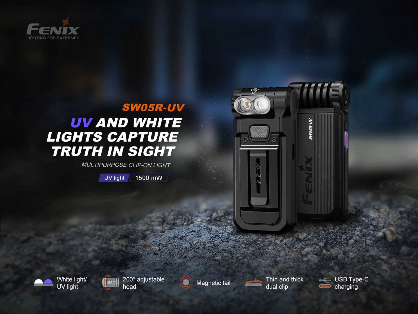 Fenix SW05R Multipurpose Clip-On Light with Red or UV Output - Image 8