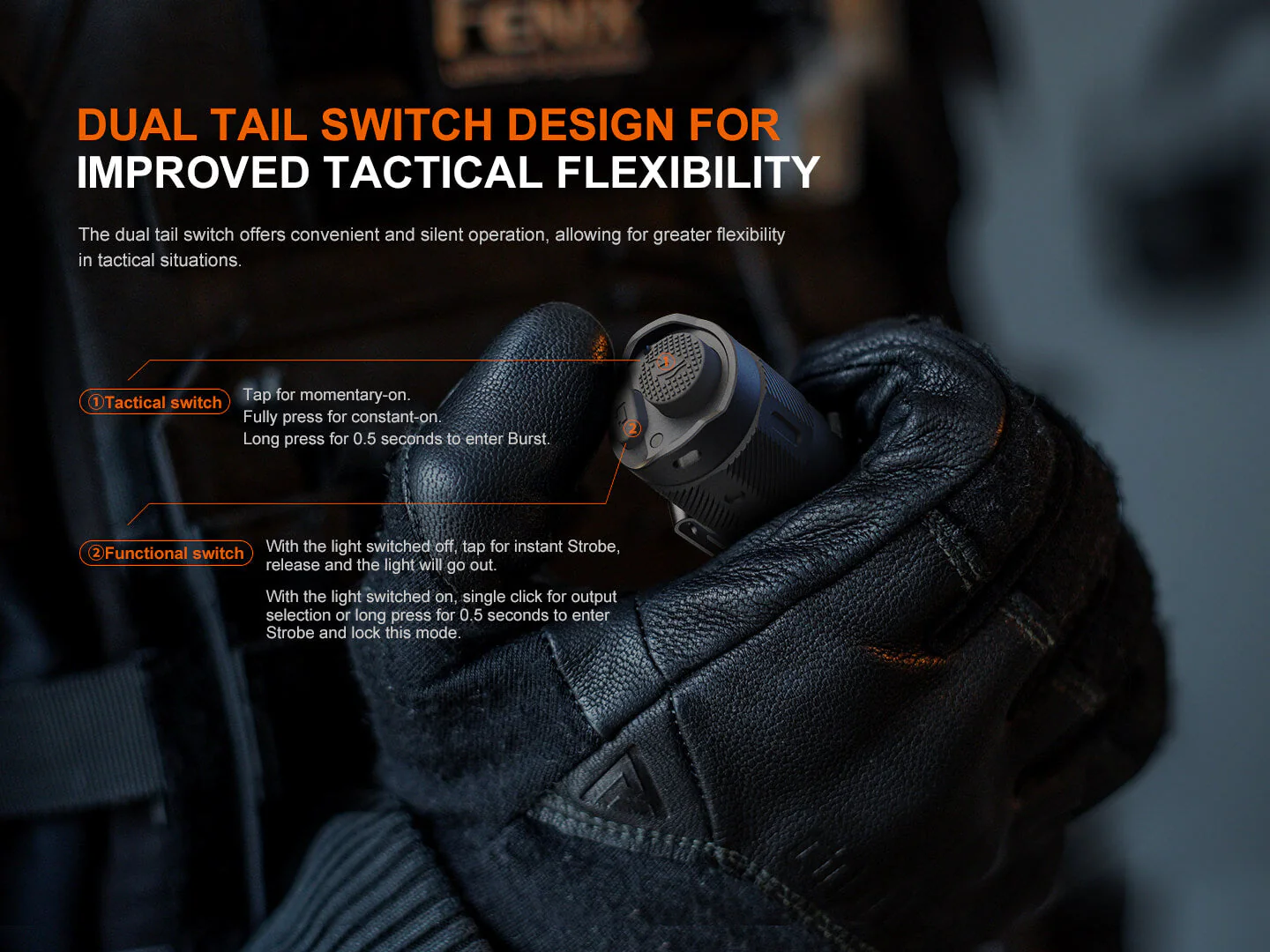 Fenix TK17 Dual Switch Tactical Flashlight - Image 2