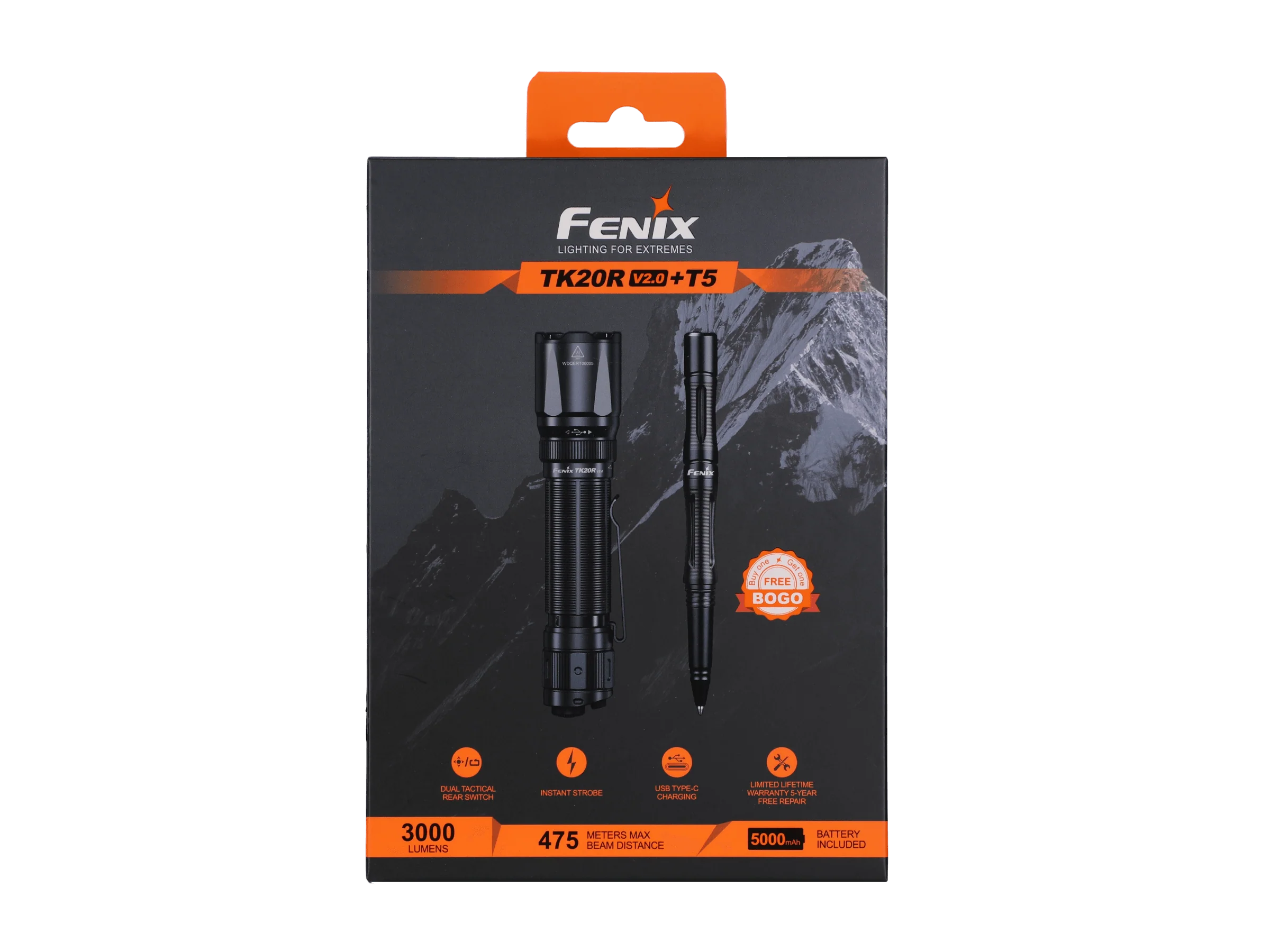 Fenix TK20R V2.0 Rechargeable Flashlight with FREE T5 Tactical Pen (optional) - Image 22