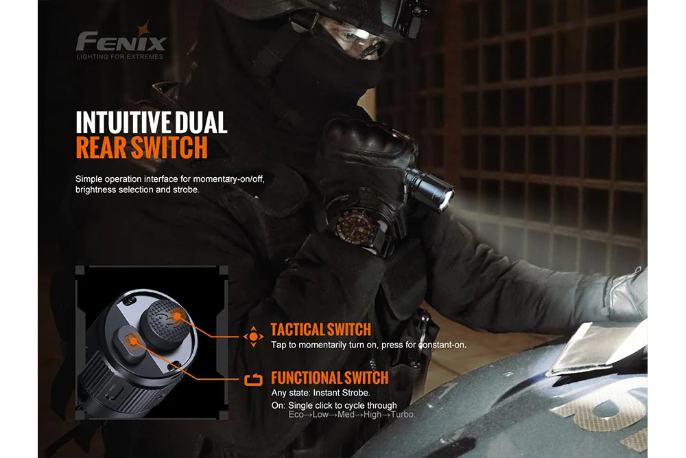 Fenix TK20R V2.0 Rechargeable Flashlight with FREE T5 Tactical Pen (optional) - Image 4