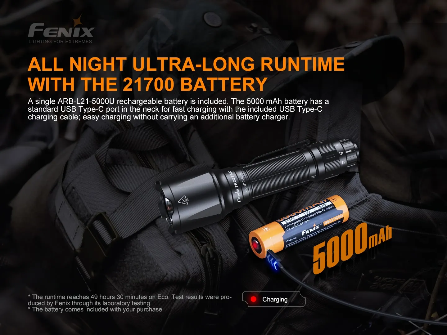 Fenix TK22 TAC Tactical Flashlight - 2800 Lumens - Image 10