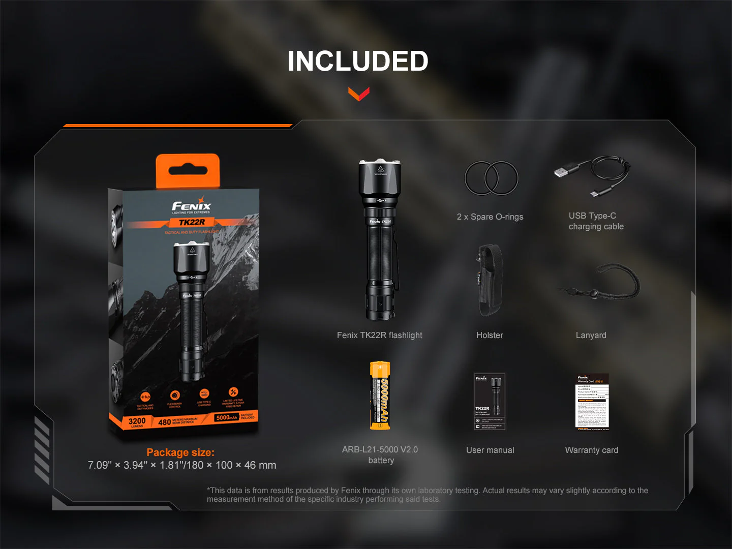 Fenix TK22R Rechargeable Tactical & Duty Flashlight - Image 18
