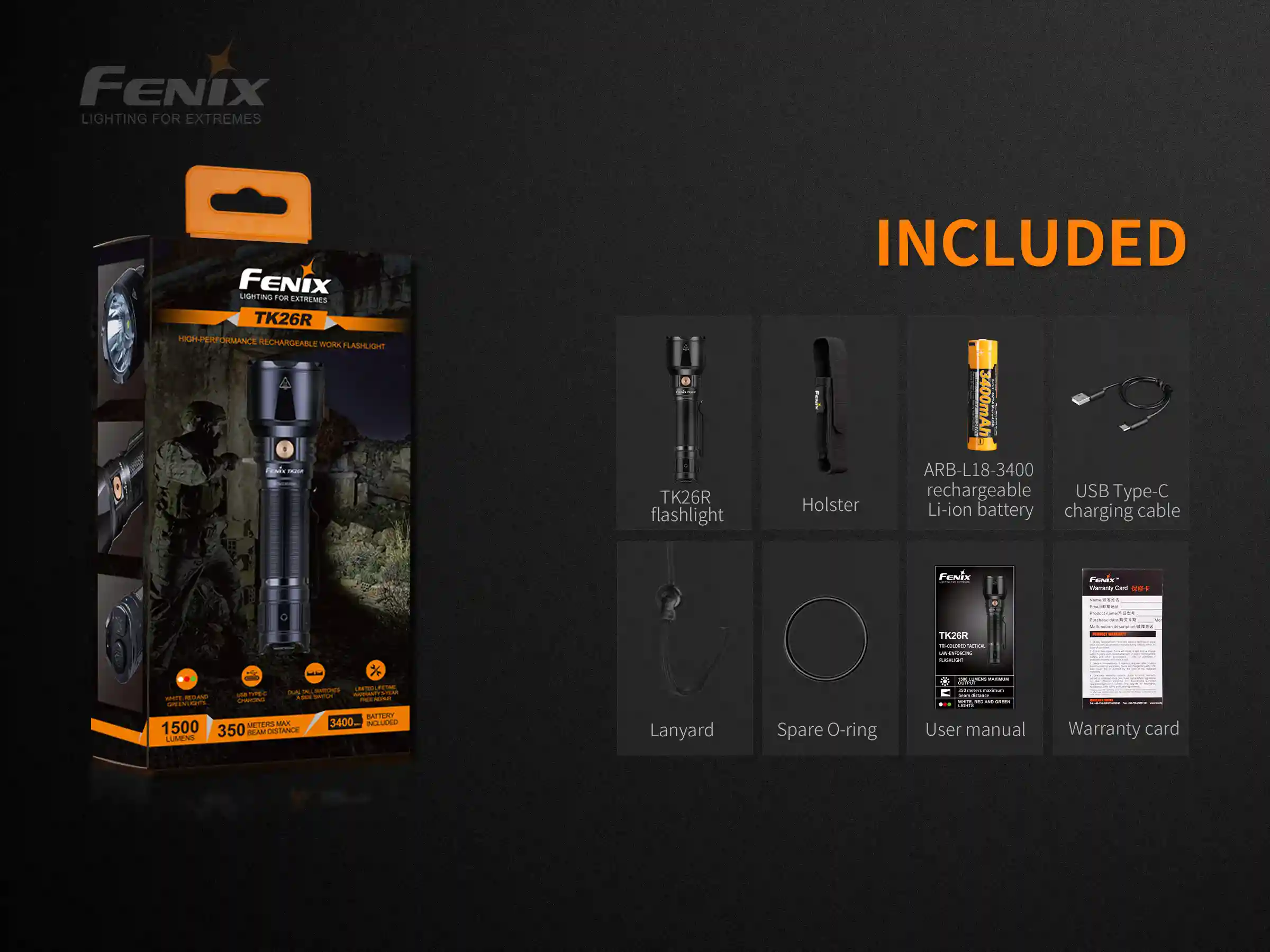 Fenix TK26R Tactical LED Flashlight - 1500 Lumens - Image 14