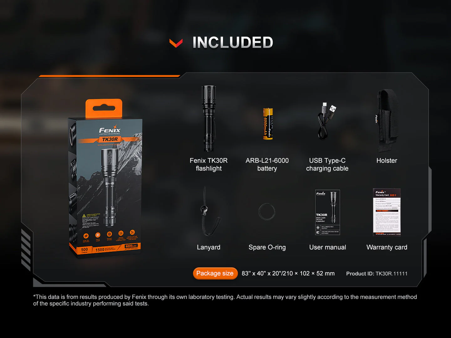 Fenix TK30R Tactical White Laser Rechargeable Flashlight - Image 15