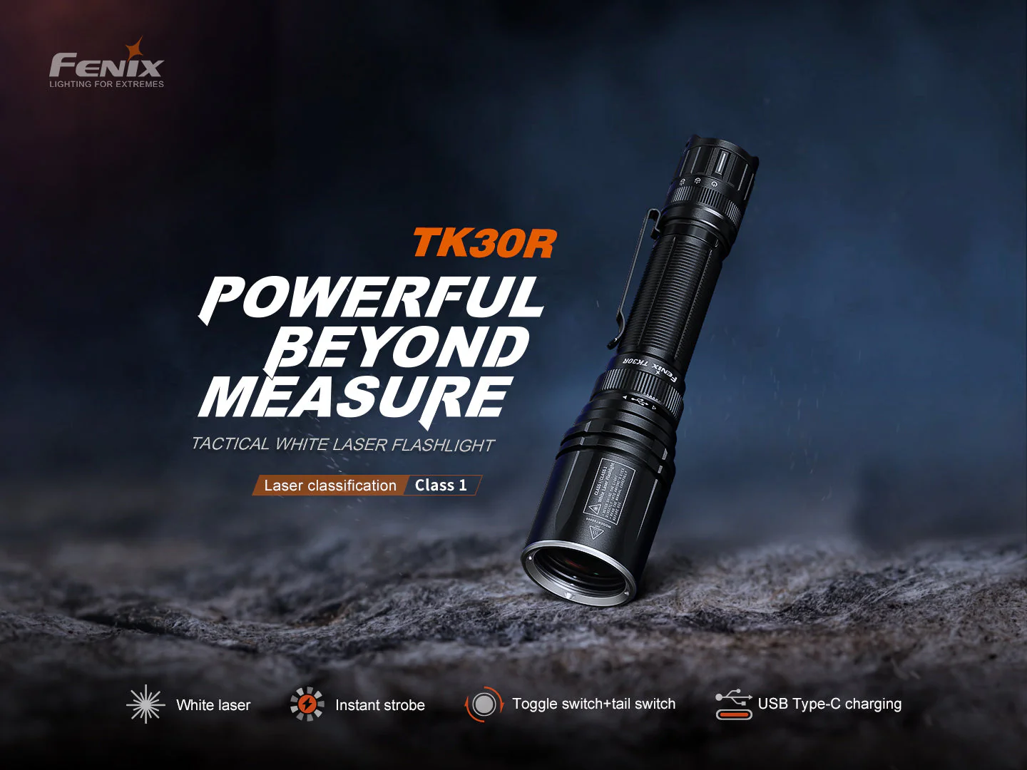 Fenix TK30R Tactical White Laser Rechargeable Flashlight - Image 3