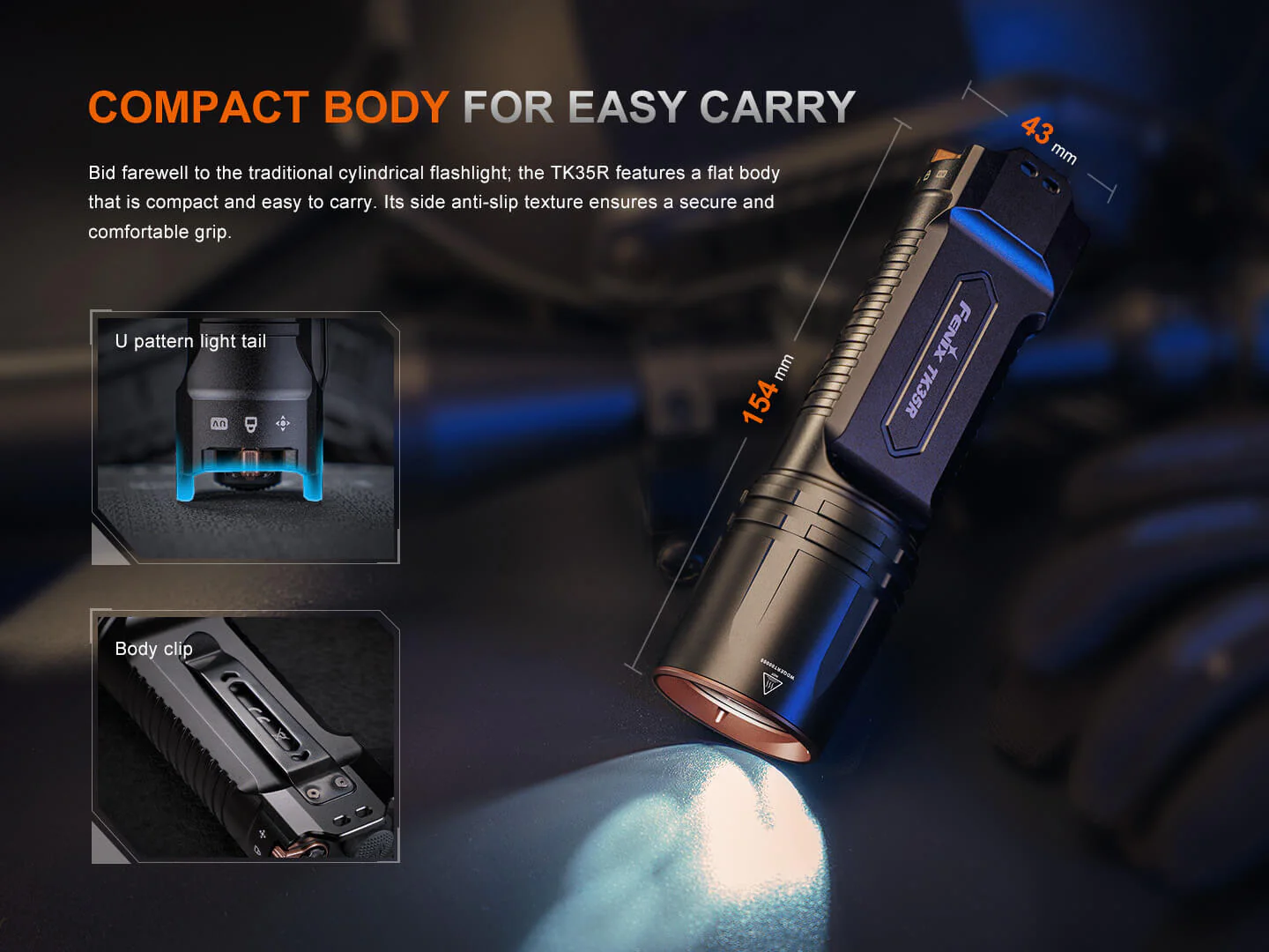 Fenix TK35R Rechargeable High-Performance Tactical Flashlight with UV Output - Image 11