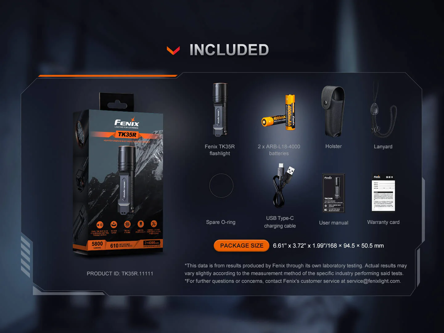 Fenix TK35R Rechargeable High-Performance Tactical Flashlight with UV Output - Image 16