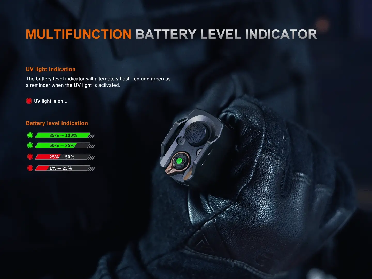 Fenix TK35R Rechargeable High-Performance Tactical Flashlight with UV Output - Image 7