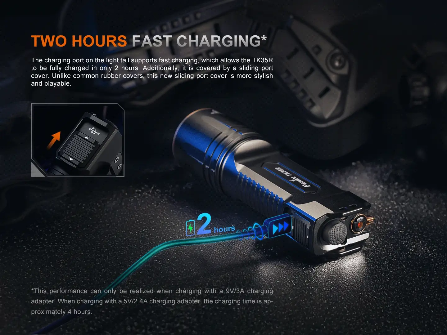Fenix TK35R Rechargeable High-Performance Tactical Flashlight with UV Output - Image 9